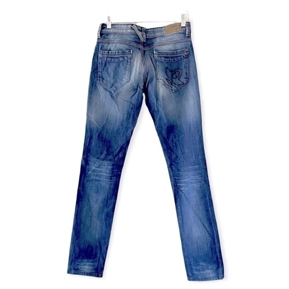 Oxbow Men’s Slim Fit Jeans Denim Blue Embroidered Pockets Size 28 VG - Picture 4 of 10